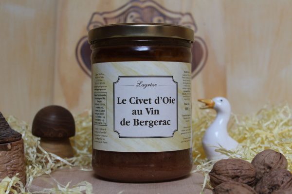 Lagrèze civet d'oie au vin de bergerac CIVOB600